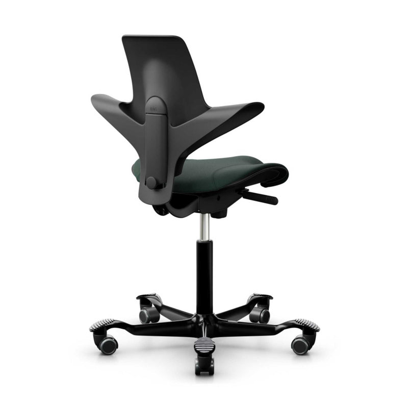 HAG Capisco Puls 8020 ergonomic chair, black/black/green (200 mm)
