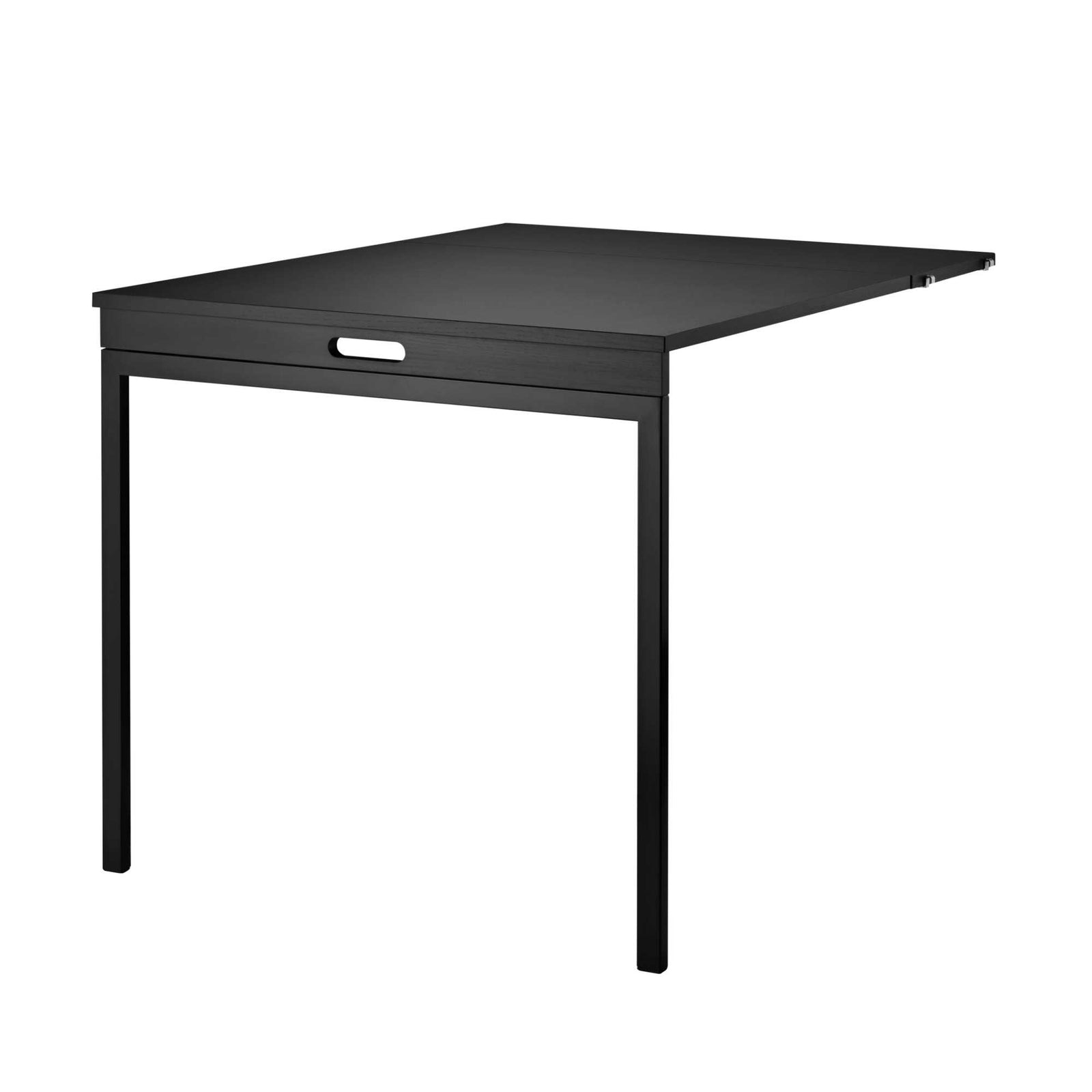 String Folding Table, black stained ash/black