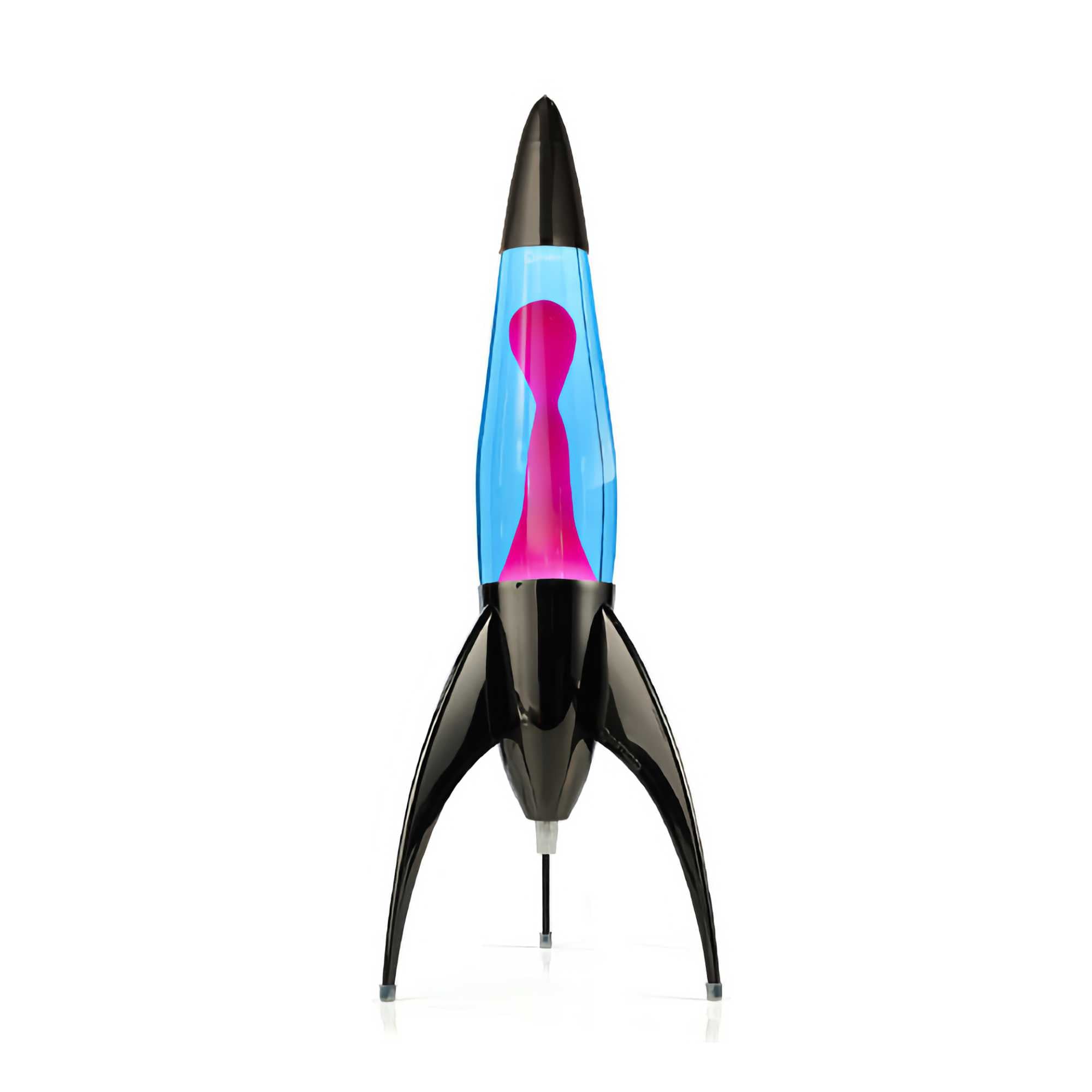 Mathmos Telstar Black Rocket Lava Lamp, Blue/Pink (50cm)