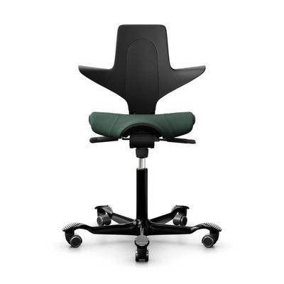 HAG Capisco Puls 8020 ergonomic chair, black/black/green (200 mm)
