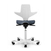 HAG Capisco Puls 8020 ergonomic chair, white/white/blue (200 mm)