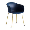 &Tradition JH28 Elefy Chair , Midnight Blue - Brass