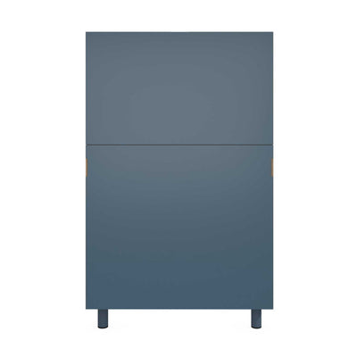 Mueller Flatmate Linoleum wall desk, smokey blue (build-in led + 1 socket + 2 usb-port)