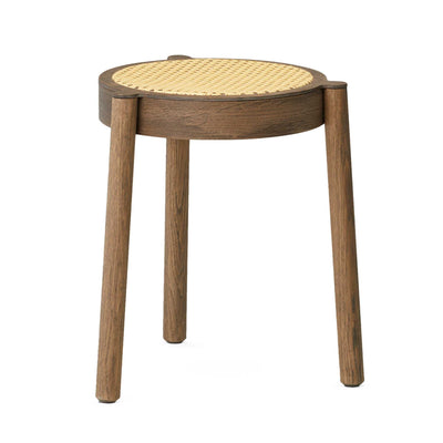 Northern Pal stool, cane mesh/ smoked oak (stackable)