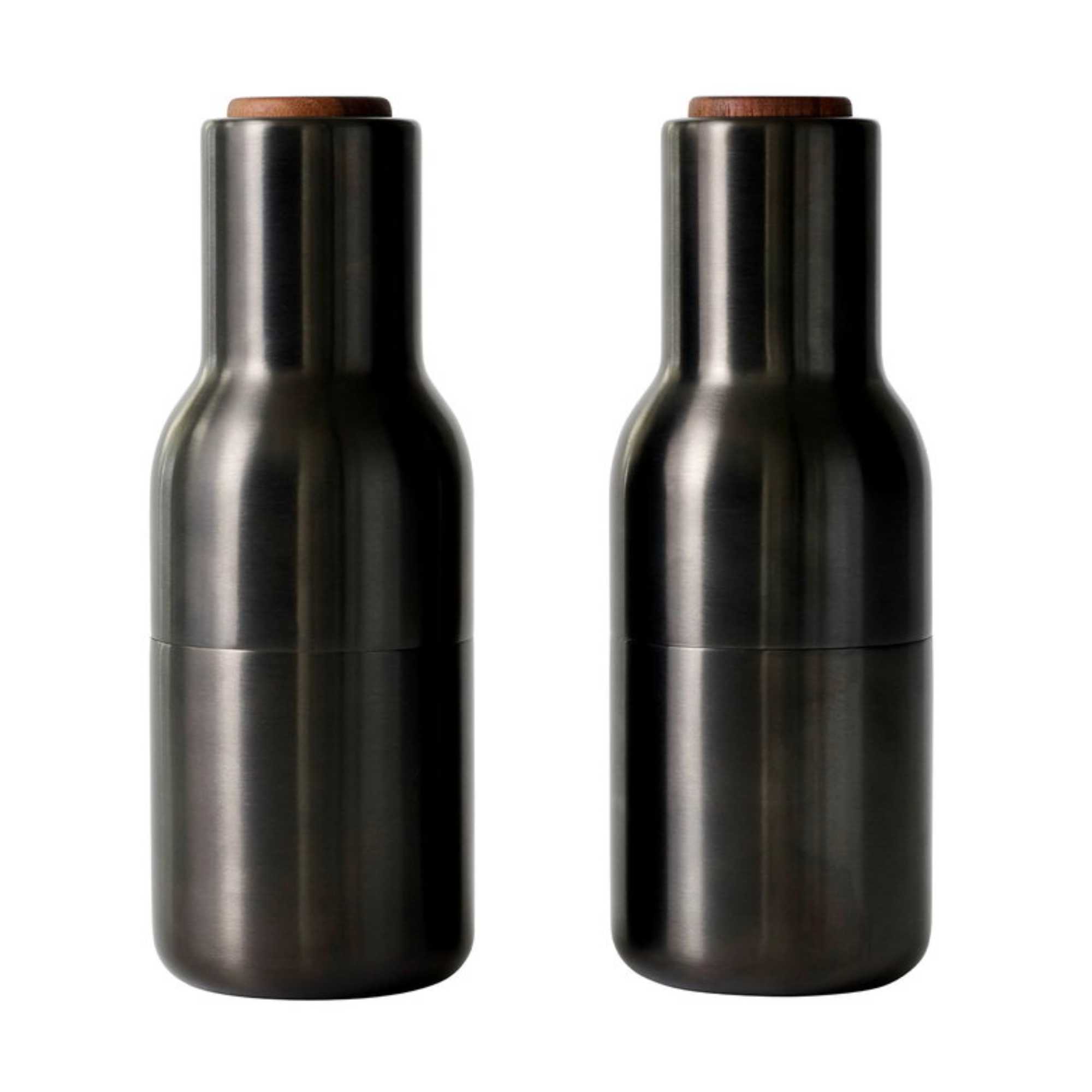 Audo Bottle Grinders, Bronzed Bronze/Walnut