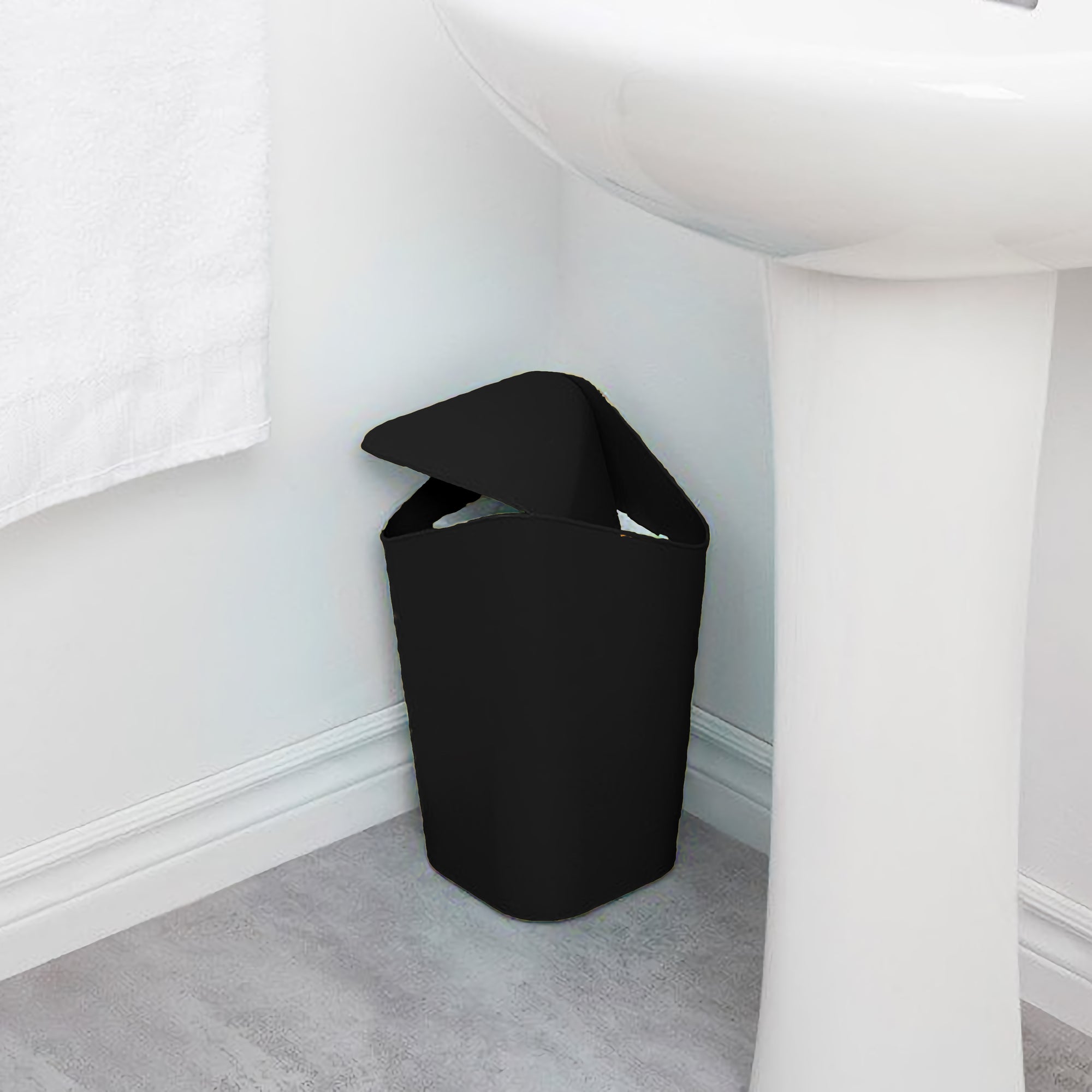 Umbra Flex Adhesive Corner Bin - Black