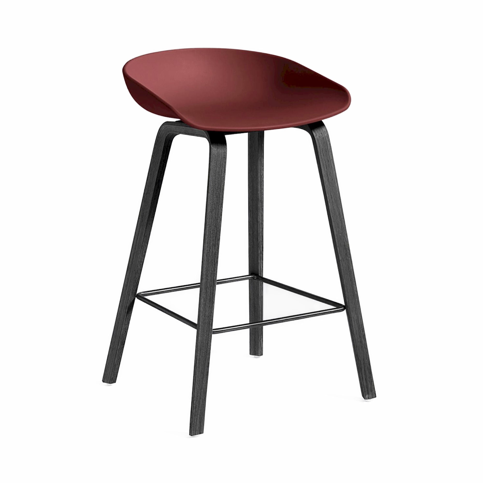 HAY AAS32 counter stool, brick/black stained oak (65 cm)