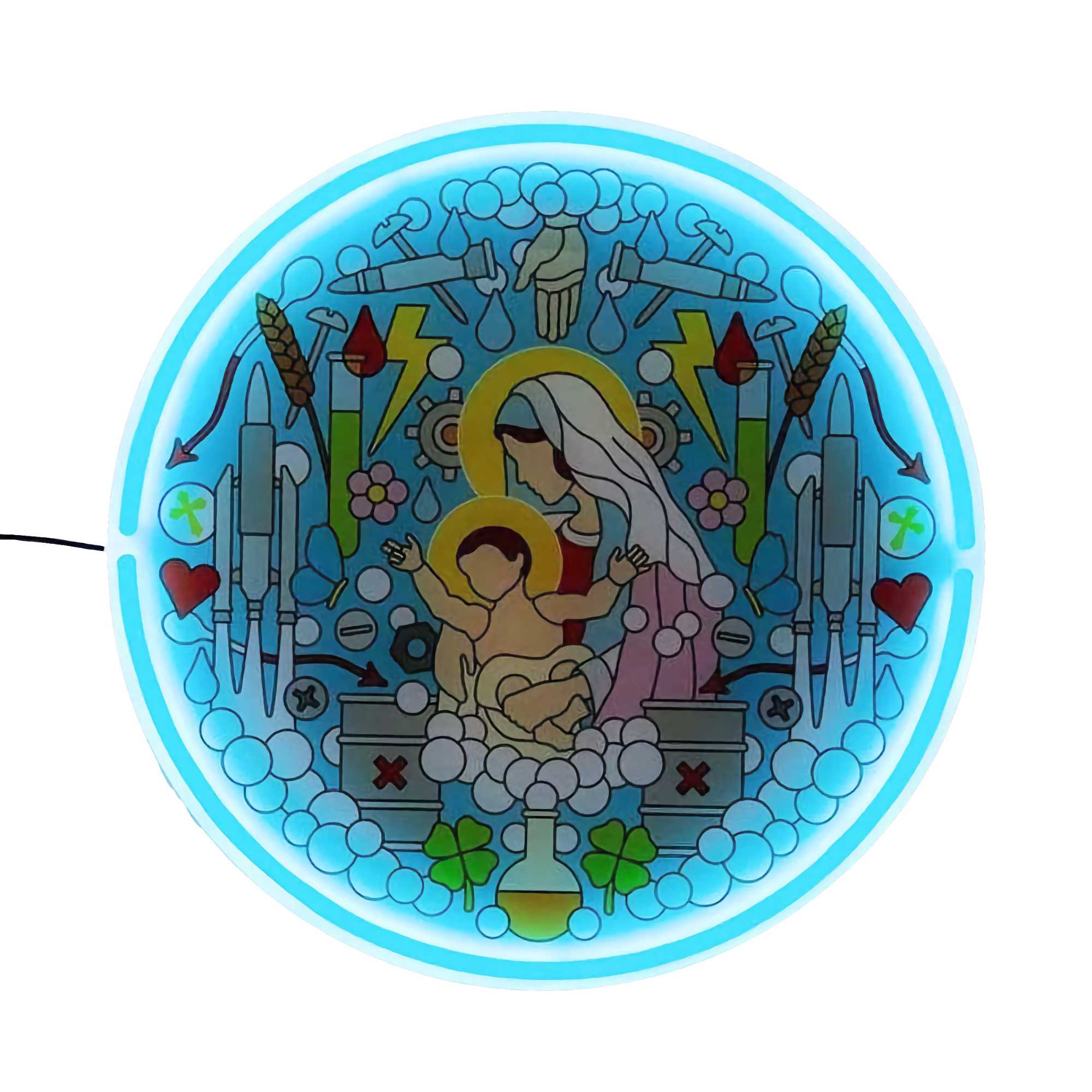 Seletti Gospel LED Neon Signs Virgin Mary