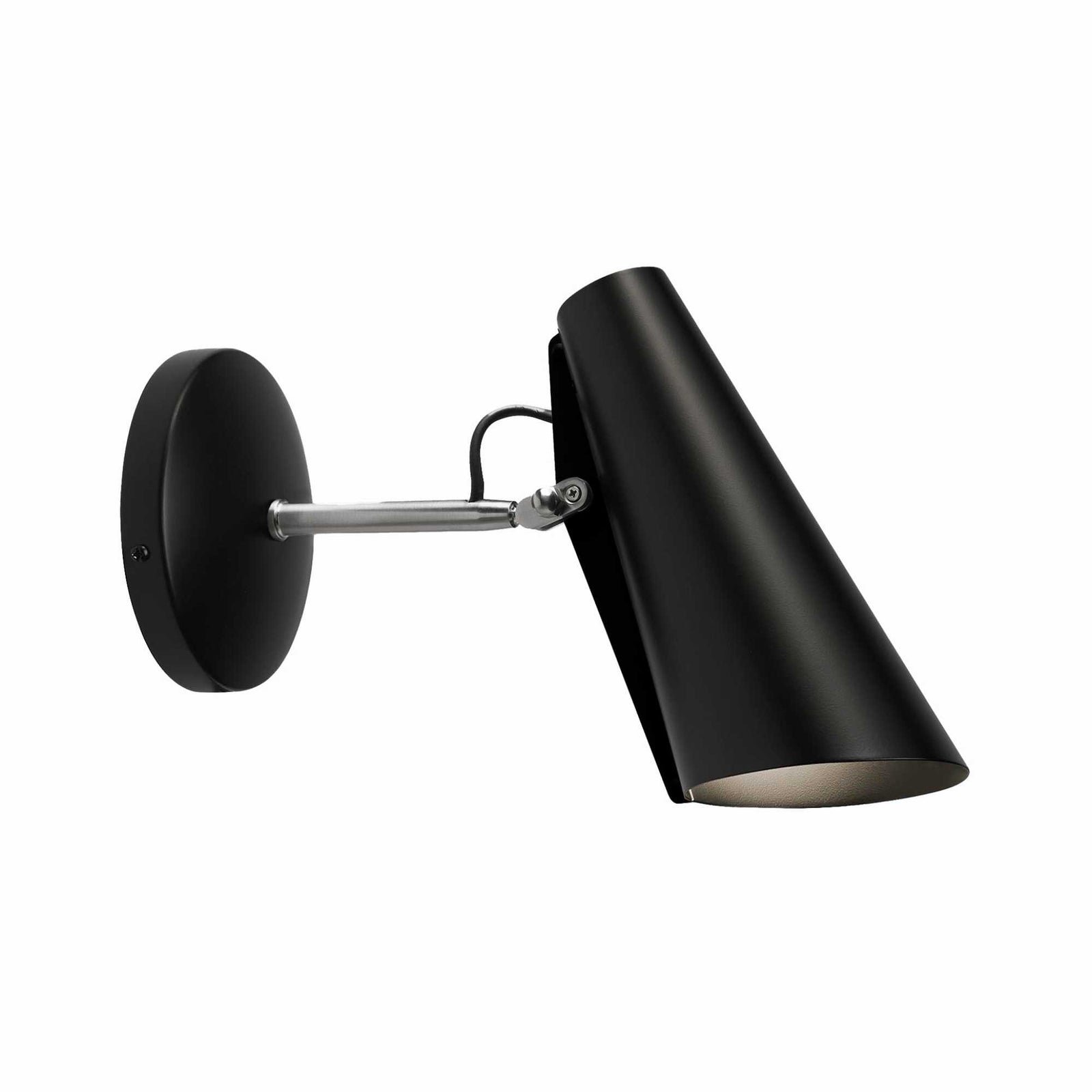 Northern Birdy wall lamp, black/metallic