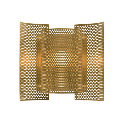 Northern Butterfly wall lamp, perforated brass