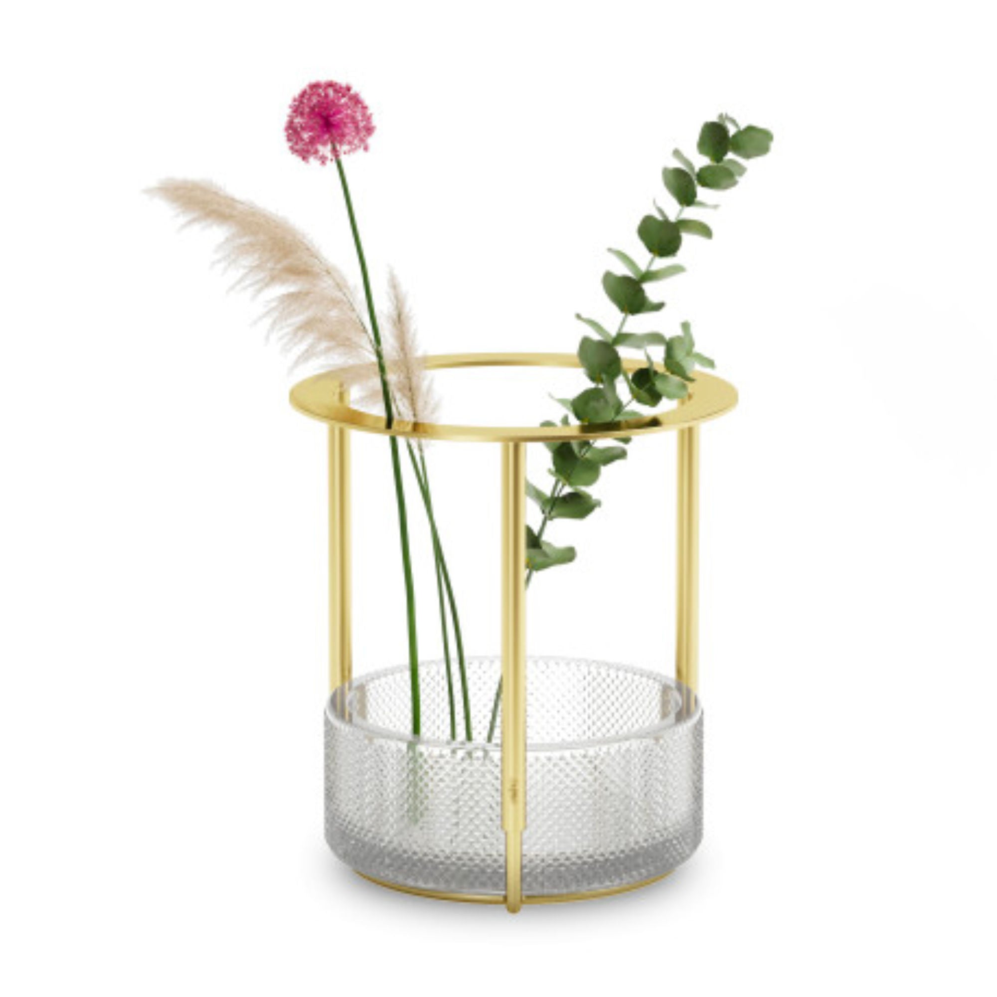 Umbra Tesora adjustable vase, brass