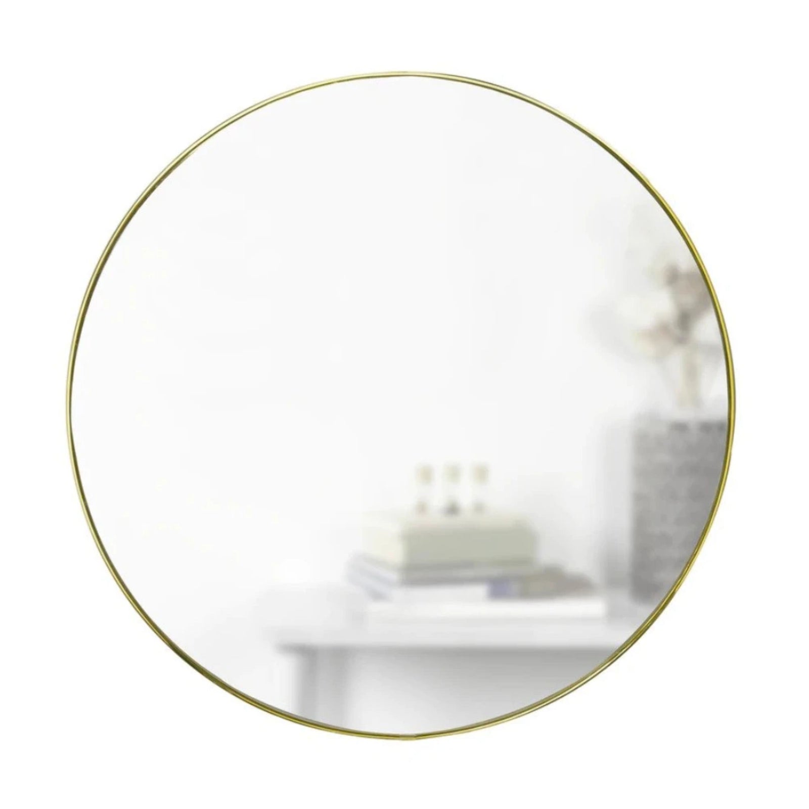 Umbra Hubba round wall mirror ø85, brass
