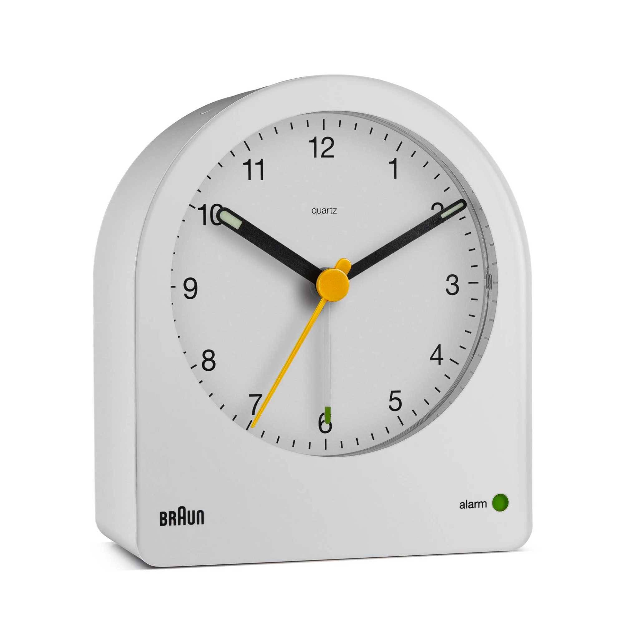 Backlight,　Clock　Alarm　Braun　BC22　Analogue　White　with　Snooze　and　Continuous