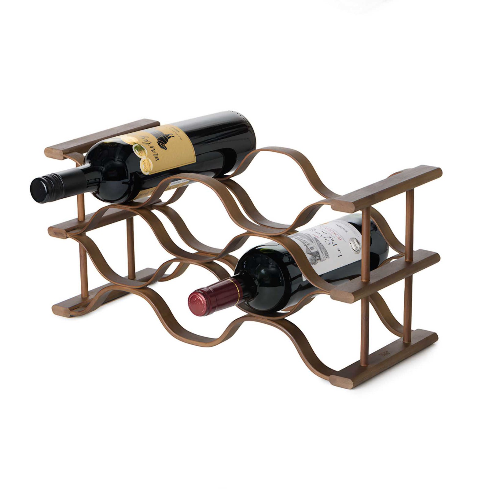 Gudee Wavi wine rack, brown
