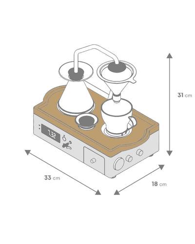 Barisieur Coffee Brewing alarm clock, white