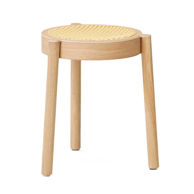 Northern Pal stool, cane mesh/ light oak (stackable)