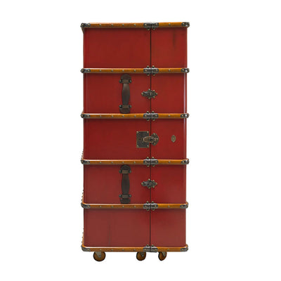 Authentic Models BV Stateroom Bar-in-a-Trunk , Burgundy
