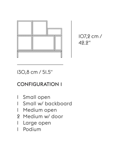 Muuto Stacked shelf system configuration 1