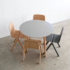 Hay CPH DEUX220 table, dusty grey laminate top - matt lacquered solid oak legs