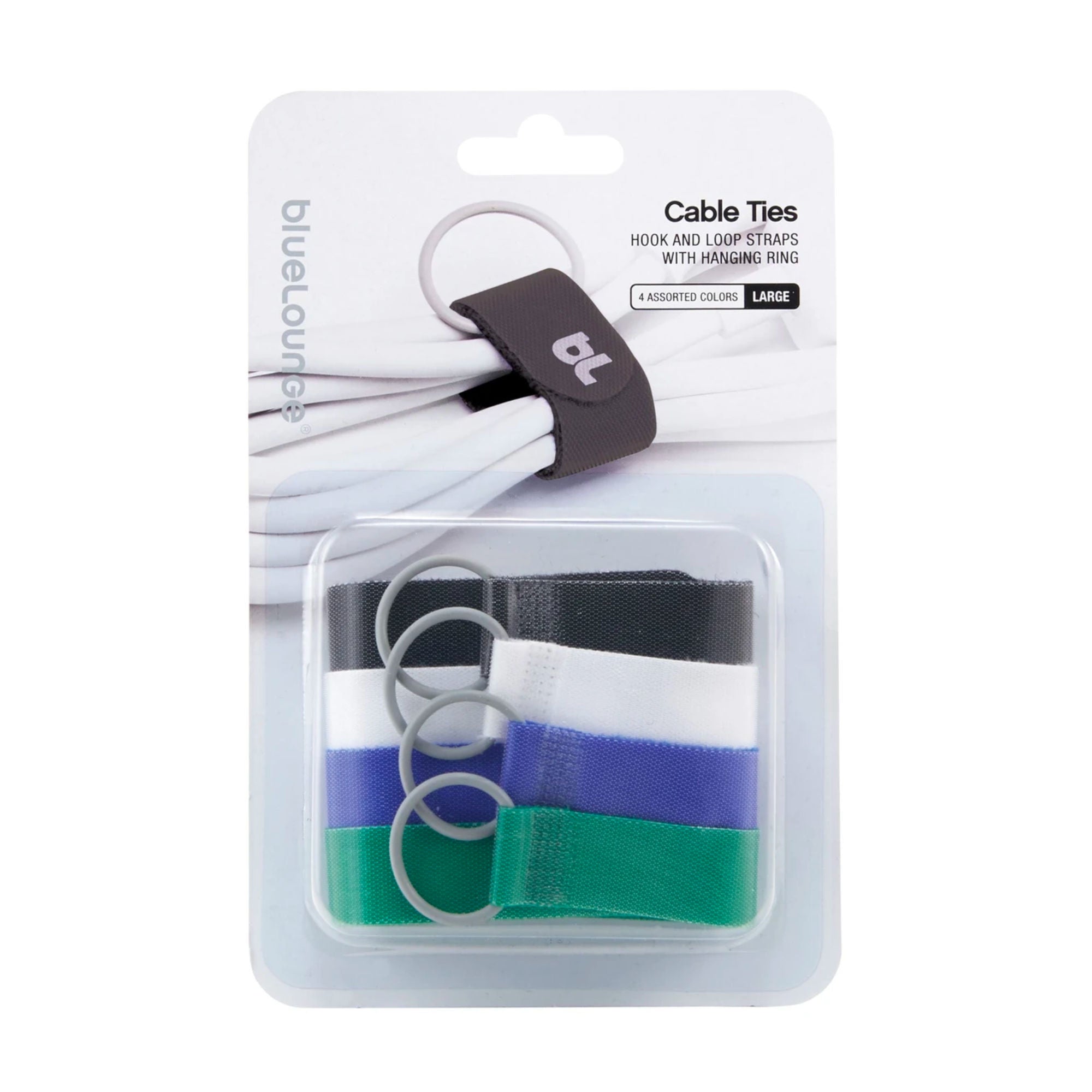 Bluelounge Cable Ties Large 4-Pack
