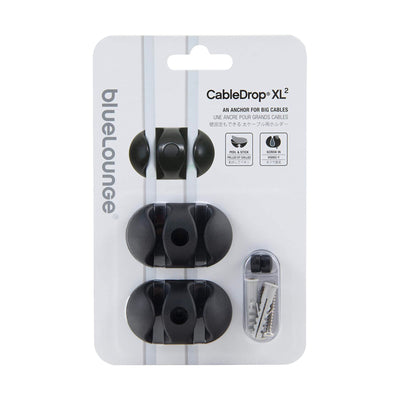 Bluelounge CableDrop XL2 2-Pack , Black