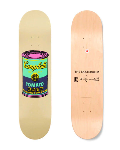 Andy Warhol The Skateroom Skateboard , Colored Campbell's Soup Eggplant