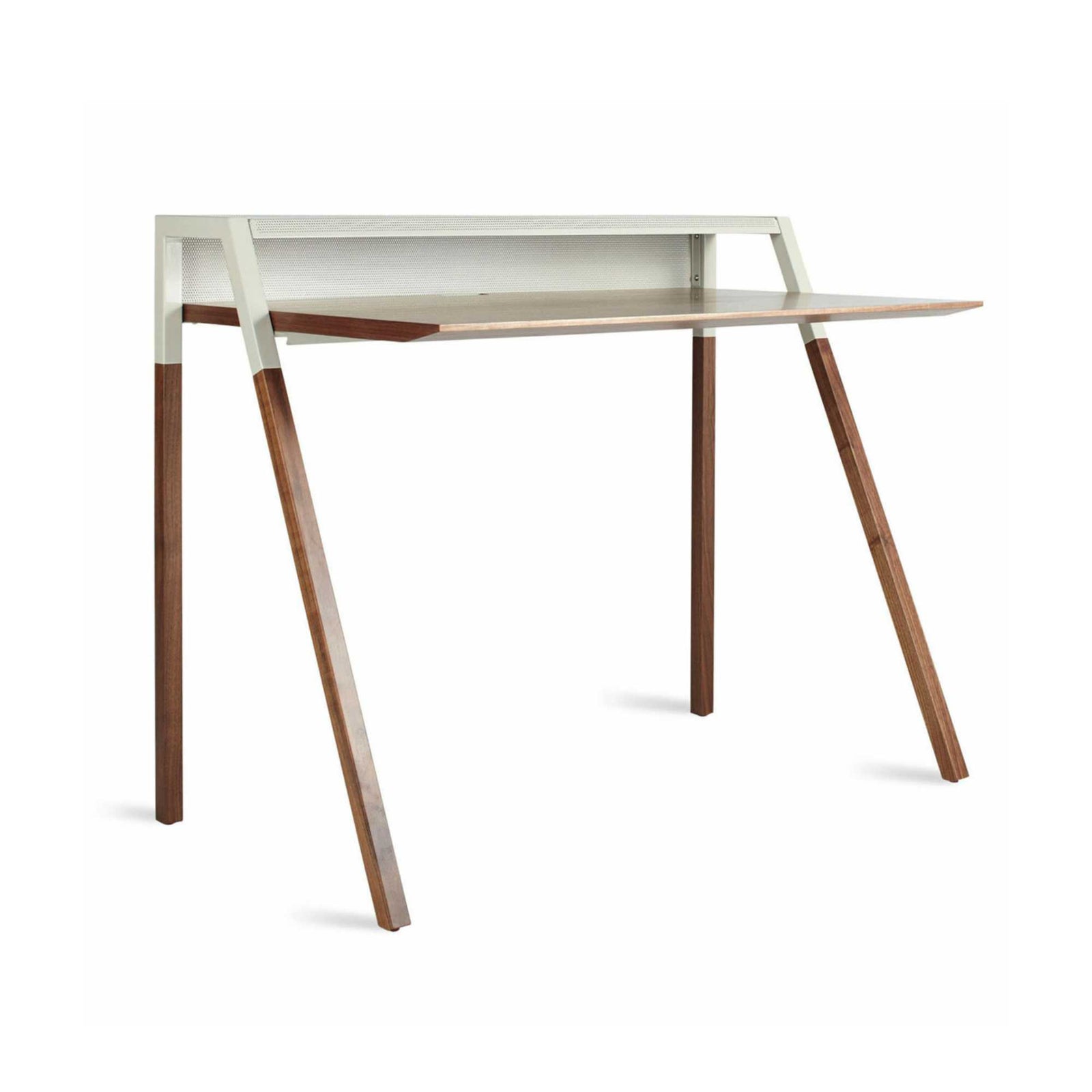 Blu Dot Cant desk, walnut/putty grey