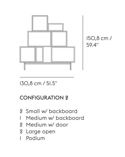 Muuto Stacked shelf system configuration 2
