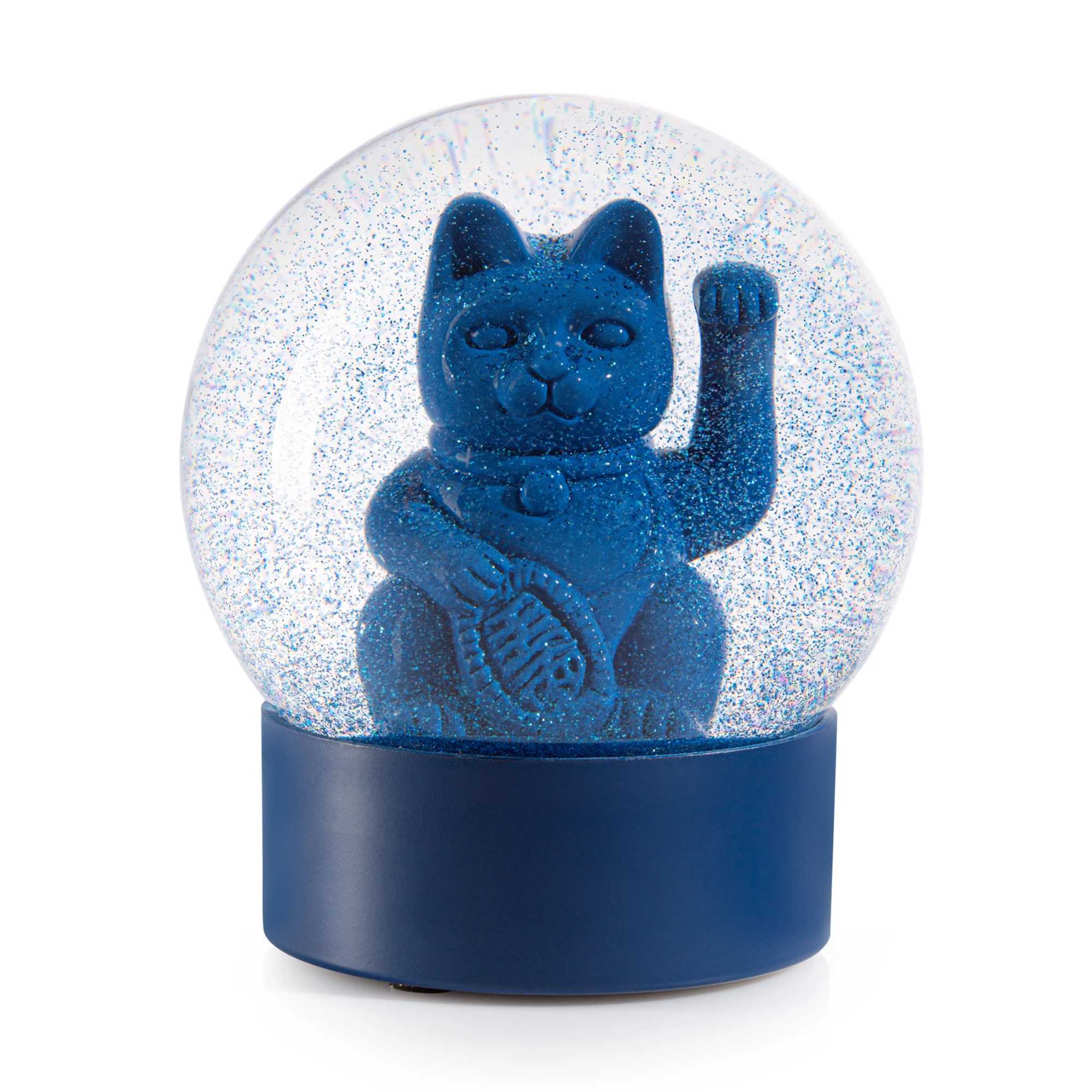 Donkey Lucky Cat Globe, blue