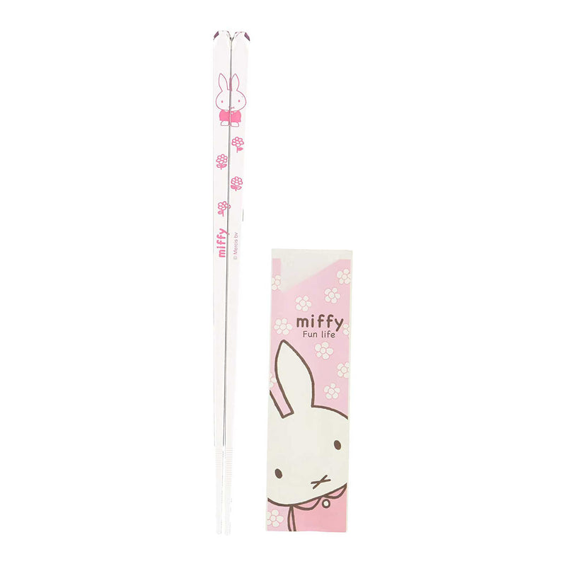 Miffy Fan Life Clear Chopsticks, pink
