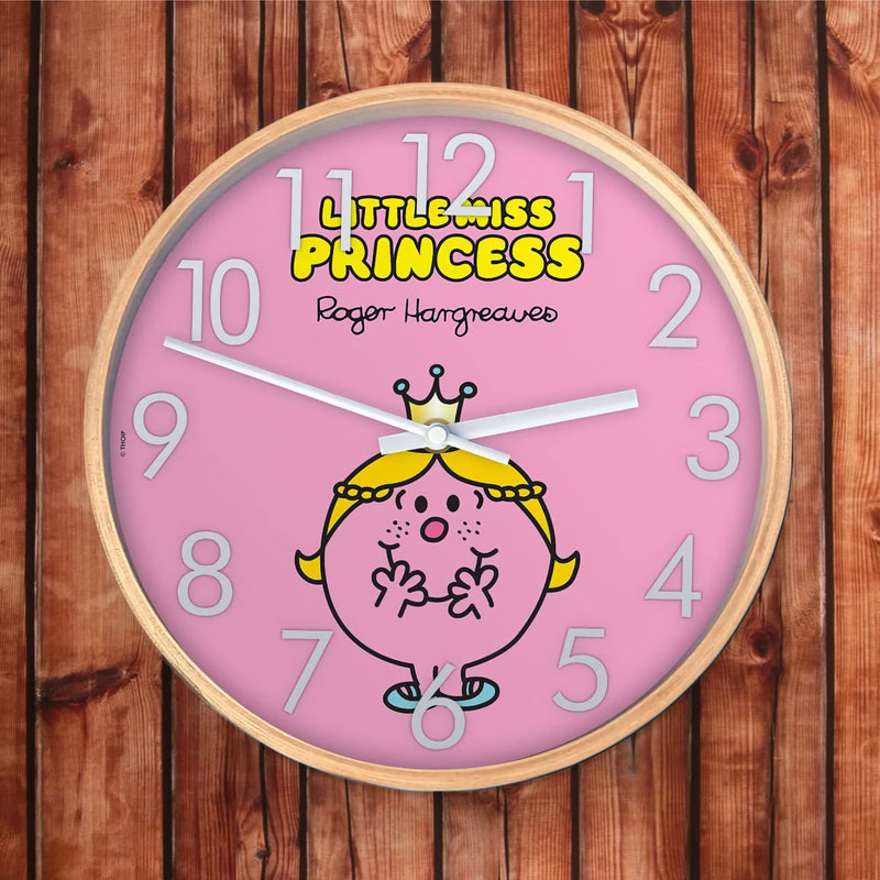 Mr. Men Little Miss birch clock, little miss princess (Ø26 cm)