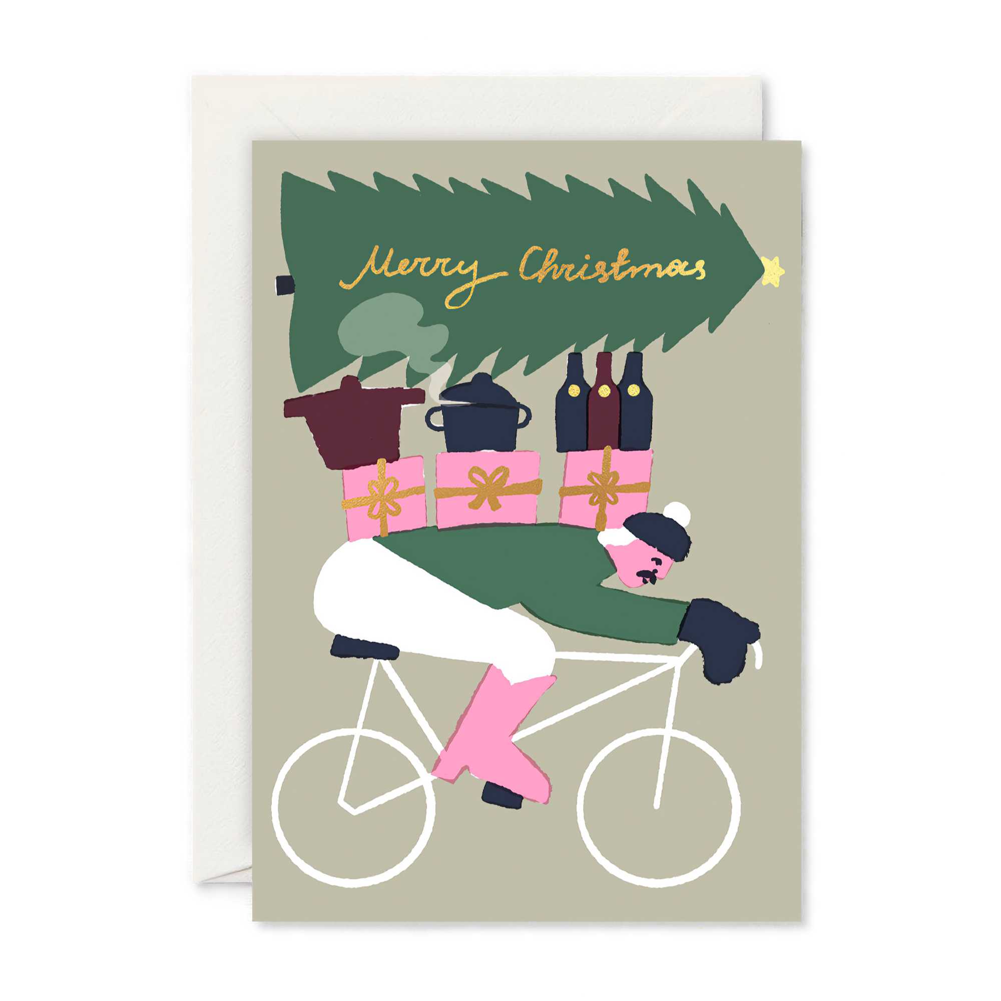 Wrap Magazine Merry Christmas Biker card