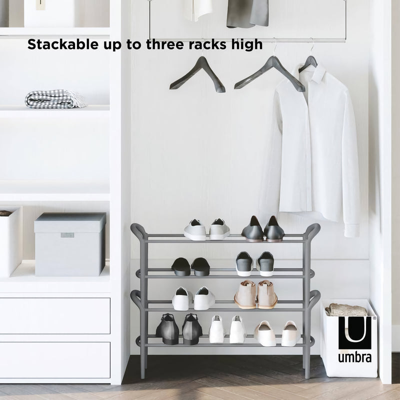 Umbra Shoestack Shoe Rack, Grey