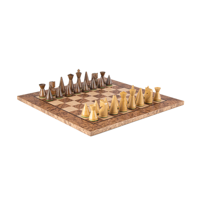 Manopoulos Walnut Burl Chess Set