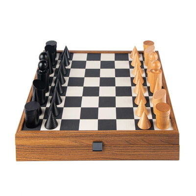 Manopoulos Bauhaus  Chess Set, black/white