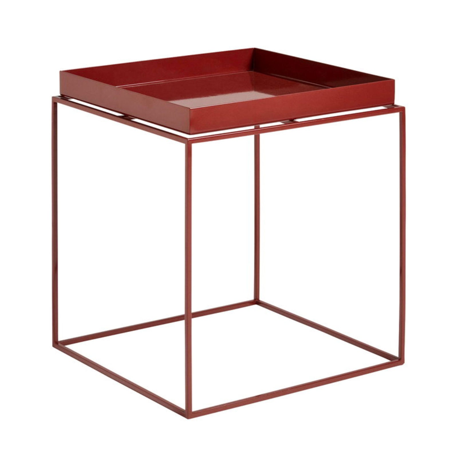 HAY Tray side table M, Chocolate High Glass (40x40 cm)