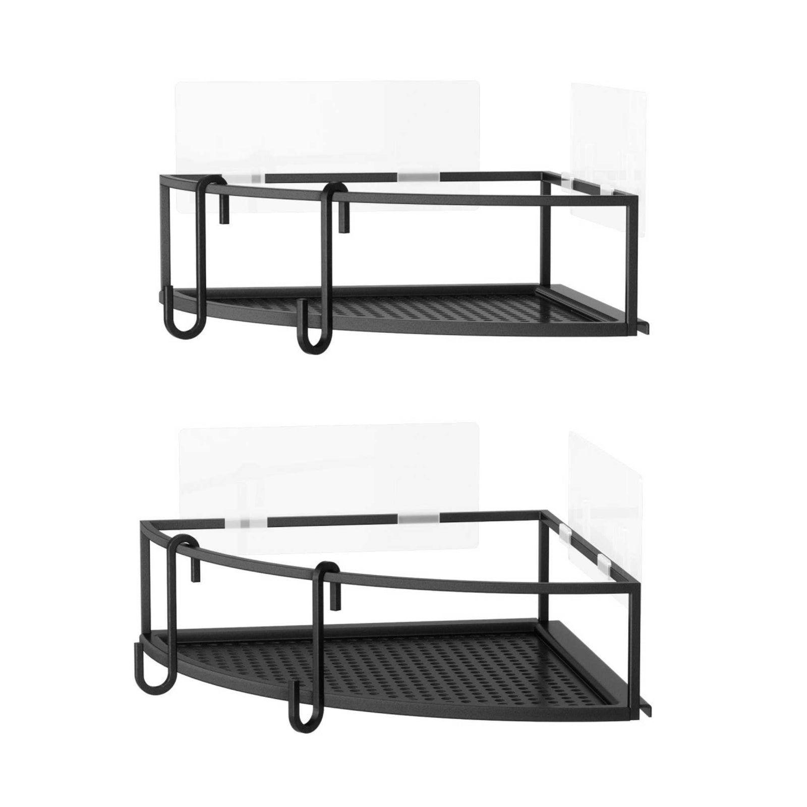 Umbra Cubiko Corner Bin, black (set of 2)