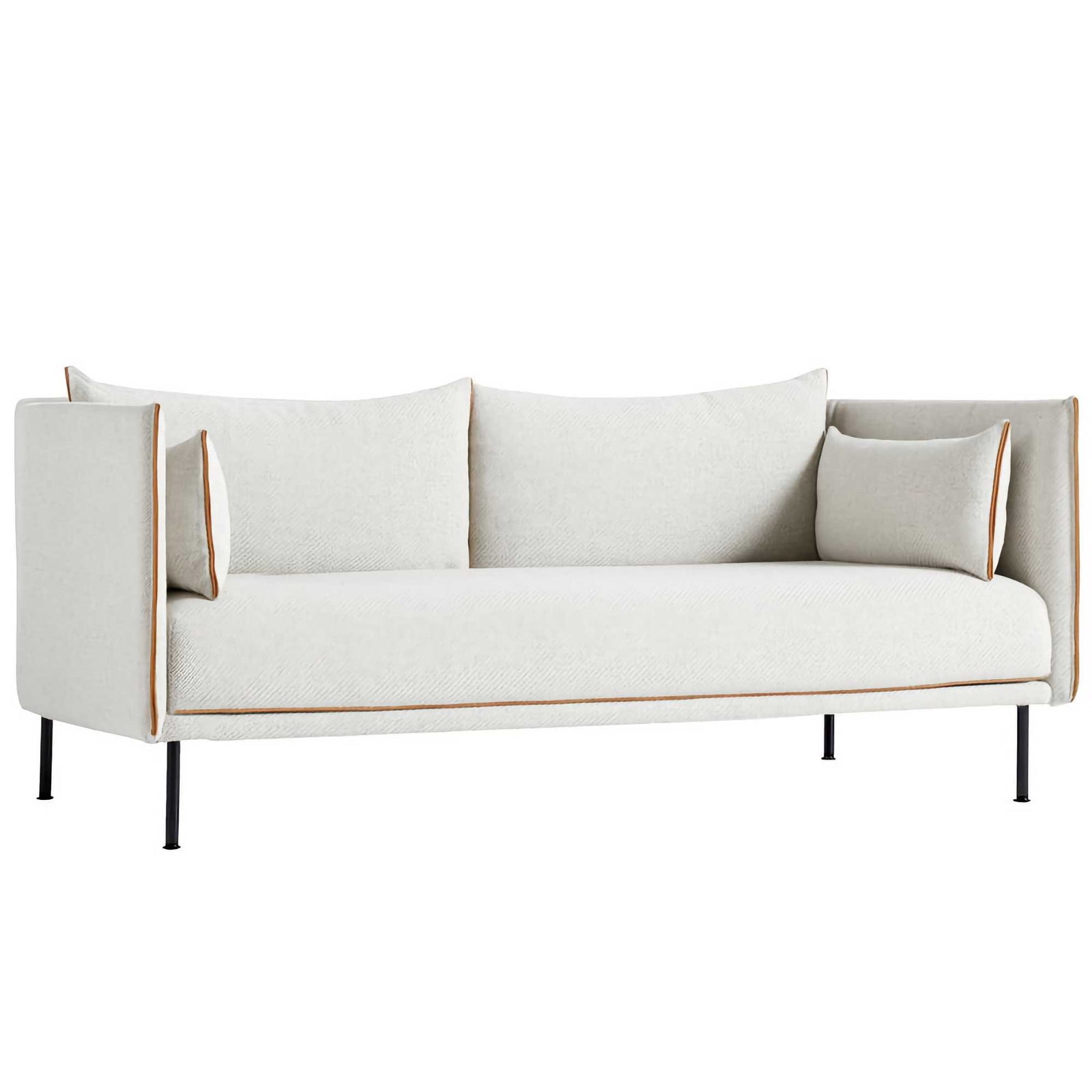 HAY Silhouette sofa 2-seater, coda 100/silk cognac/black steel