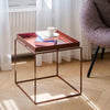 Hay Tray side table M, Chocolate High Glass (40x40 cm)