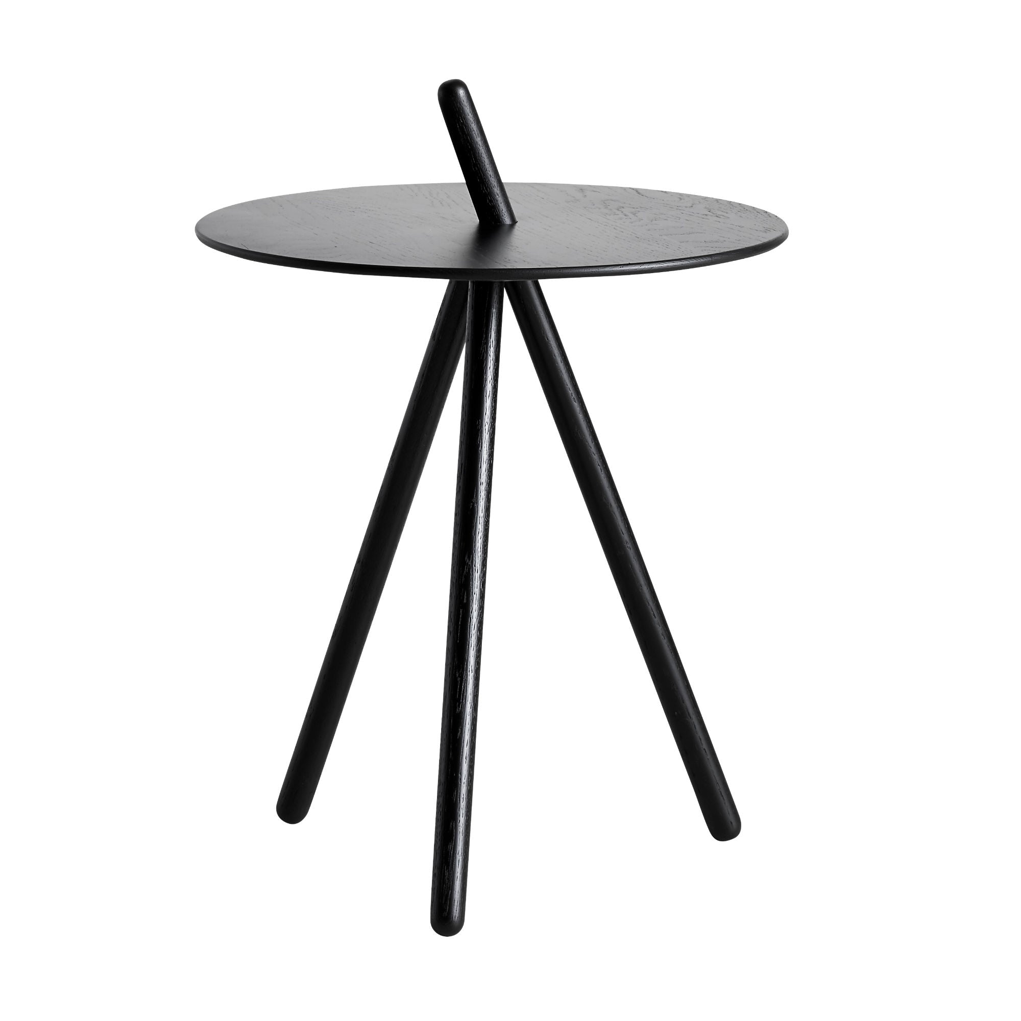 Woud Come Here Side Table , Black Pained Oak