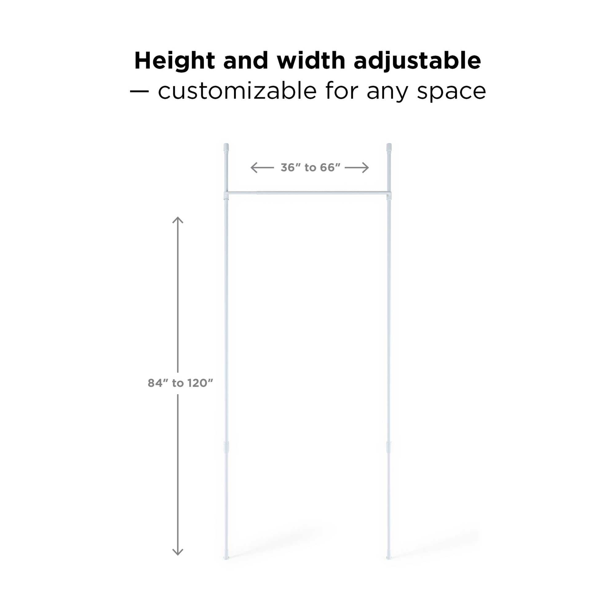 Umbra Anywhere tension rod (36-66"), white