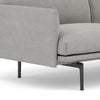 Muuto Outline Sofa 3 1/2-Seater, Fiord151/Black w255xd84xh71cm