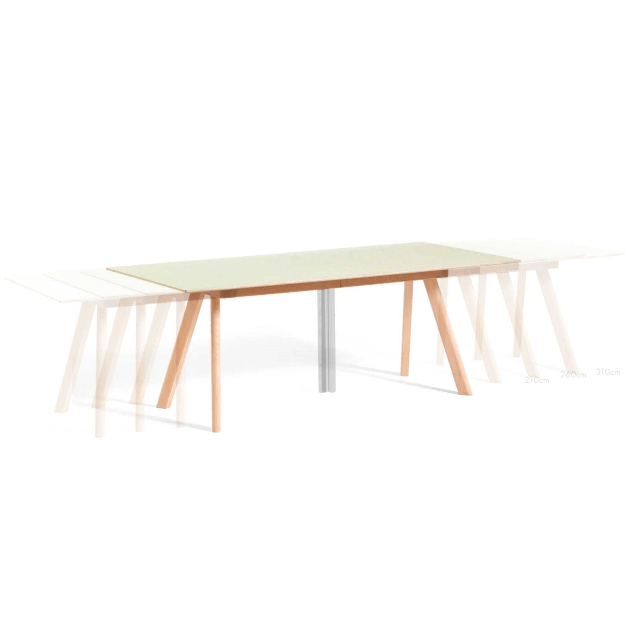 HAY Cph30 Extendable Table L160/310xW80 , Off White Linoleum-Matt Lacquered Oak