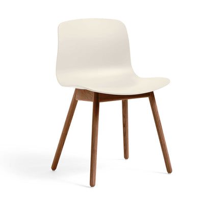 Hay AAC 12 Chair, Cream White/Lacquered Solid Walnut