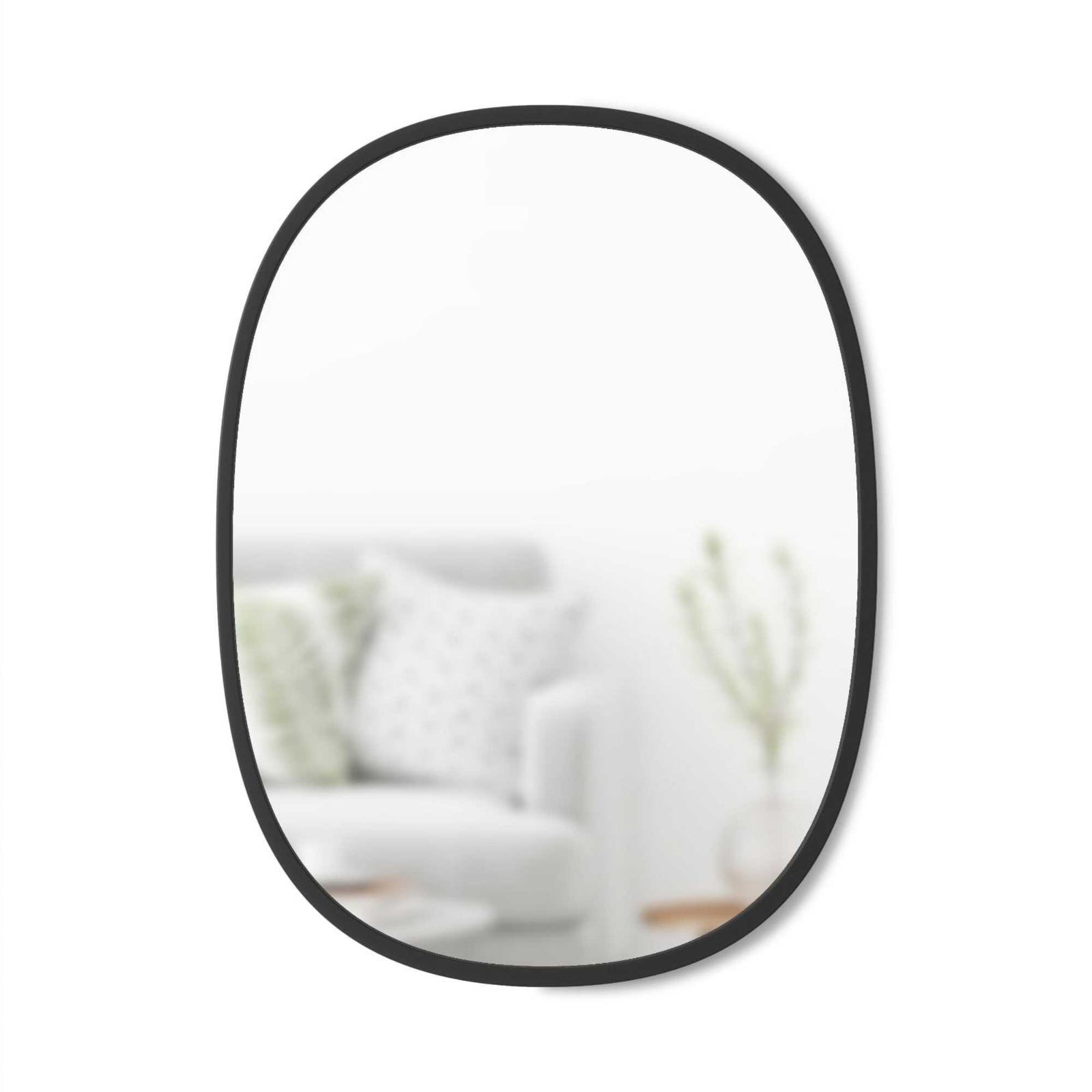 Umbra Hub oval wall mirror 46x60, black