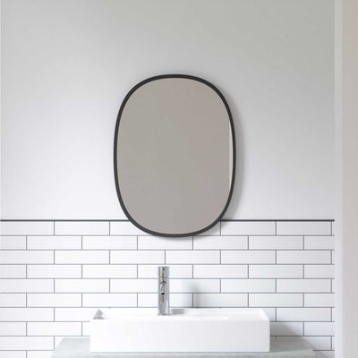 Umbra Hub Oval Mirror, black (61x46 cm)