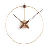 Nomon Micro Anda wall clock, brass/walnut