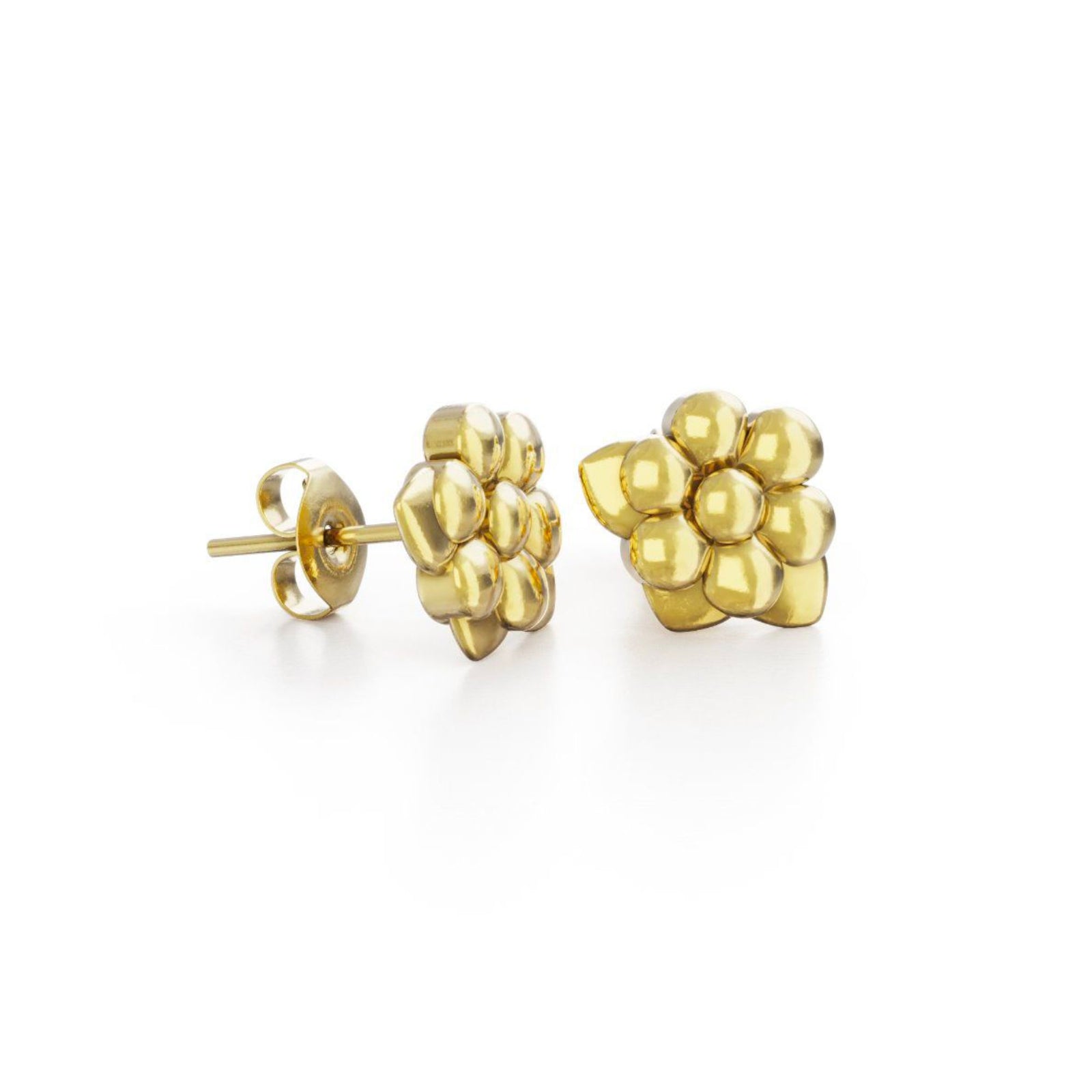 Miffy 18Ct Gold Vermeil Studs , Daisy