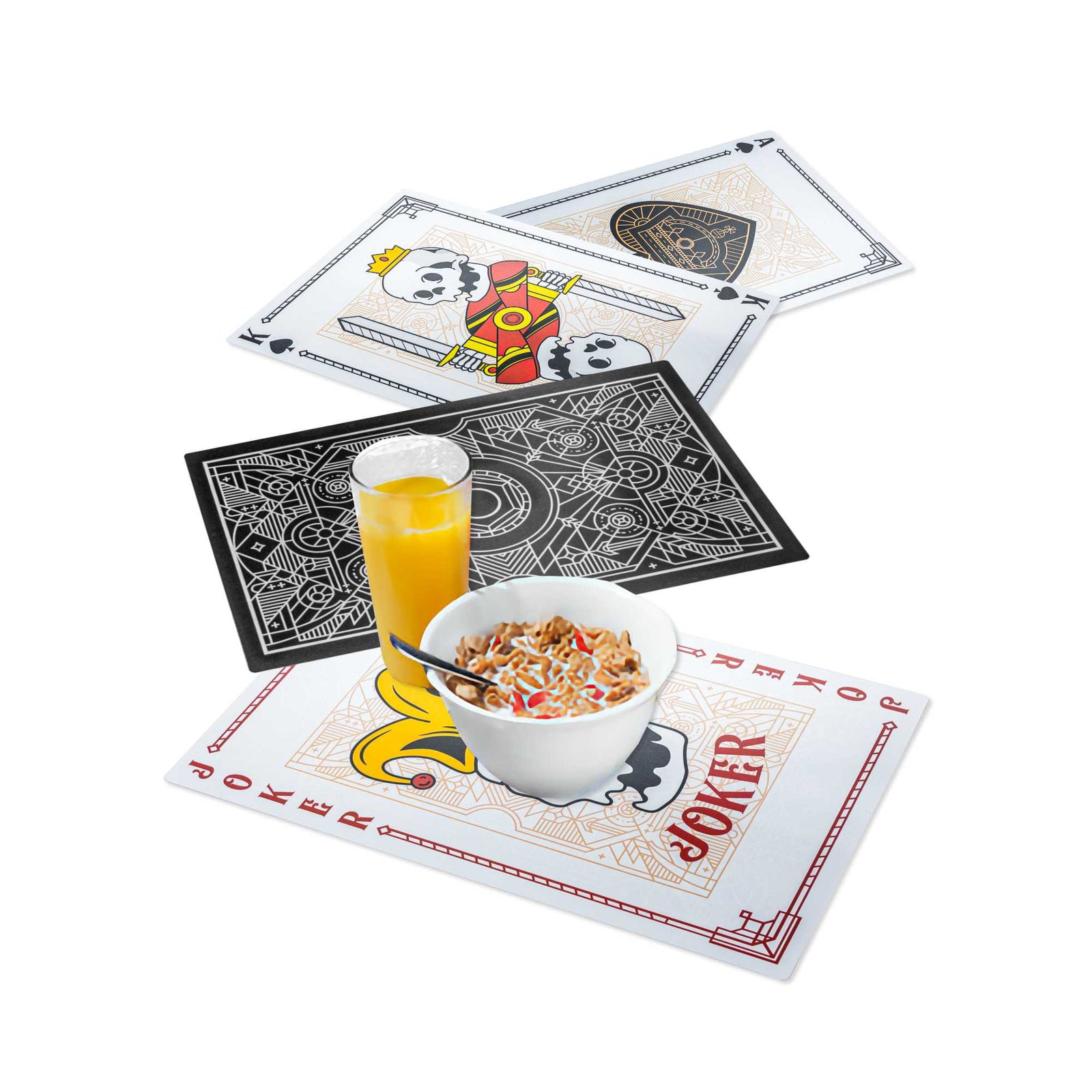 Skeleton Playing Card placemat (set of 4)