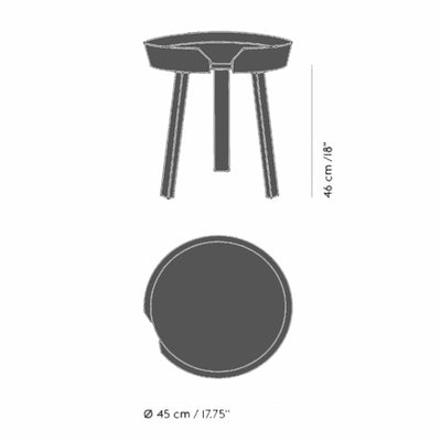 Muuto Around Coffee Table Small (ø45) , Dark Grey
